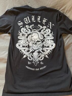 Black Short Sleeve Graphic Crewneck T-Shirt